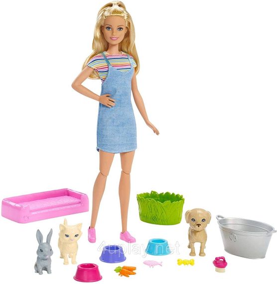 Игровой набор Кукла Барби Уход за животными Купай и играй Оригинал Barbie Play n Wash Pets | Зображення 1