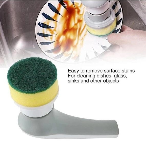 Щітка акумуляторна для миття посуду з 3 насадками Electric Cleaning Brush | Зображення 6