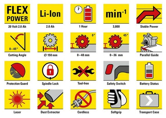 Пила циркулярна акумуляторна Trotec PCSS 10-20V з АКБ та ЗП + кейс (4430000110) | Зображення 9
