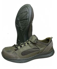 Літні тактичні кросівки OTAMAN Хакі сітка / Легкі шкіряні військові кросівки на літо 40-45 розмір 42