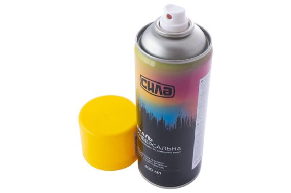 Эмаль универсальная RAL 1023 жёлтая глянцевая 400мл СИЛА | Зображення 1