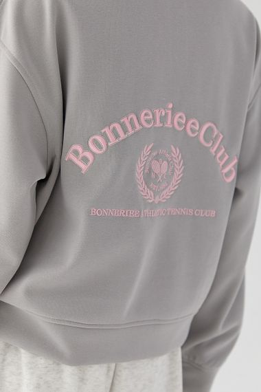 Жіночий теплий світшот із блискавкою на горловині - сірий цвет, ONE SIZE (є розміри) | Зображення 3