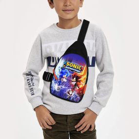 Сумка через плече дитяча Супер Сонік 29х17 см сумка слінг для хлопчика (02211)