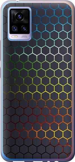 Чехол на Vivo V20 Переливающиеся соты "498u-2127-17620"
