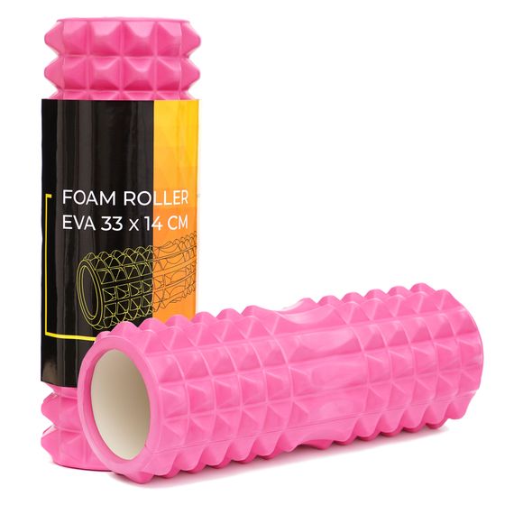 Масажний ролик Cornix EVA 33 x 14 см (валик, ролер) XR-0327 Pink
