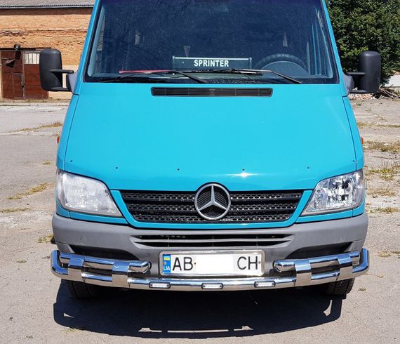 Передній захист ST015-2 (нерж.) для Mercedes Sprinter 1995-2006 рр | Зображення 4