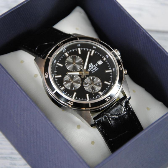 Годинники наручні Оригінал Японія Casio Edifice EFR-526L-1AVUEF для чоловіків на шкіряному ремінці | Зображення 2