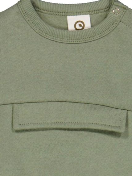 Дитячий теплий світшот для хлопчика Green Cotton 56 см Оливковий (25111268) | Зображення 2