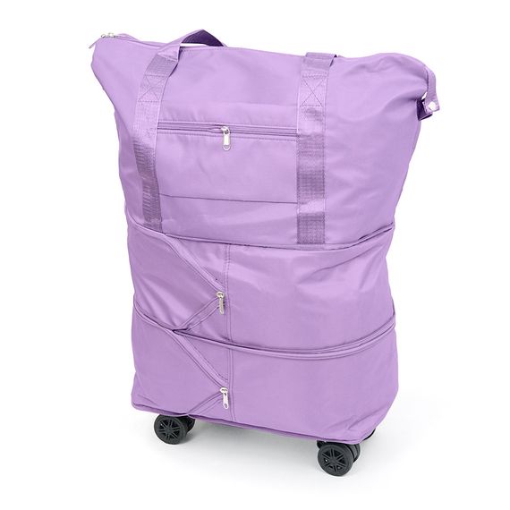 Дорожня сумка-трансформер, 55х22х80 cm, 56-75 л., Коліщатка, Violet, 1,1 кг | Зображення 1