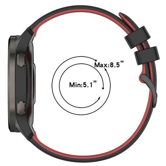 Ремешок Ribby для Smart Watch 20mm Black / Red | Зображення 2