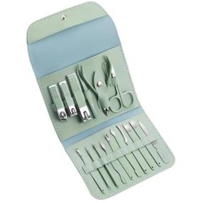 Маникюрный набор 16 предметов в чехле  038 Салатовый