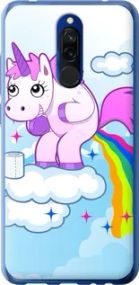 Чехол на Xiaomi Redmi 8 Единорожка из силикона FCh_095306