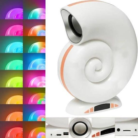 Нічник з годинником та Bluetooth колонкою L-39 Біла