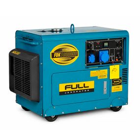 Дизельний генератор FULL FDK10000SC, 1-фазний 230V, 50Hz, 9.4kVA/7.5kW, бак 30 л, витрата 2 л/год, ручний/стартер (без АКБ),
