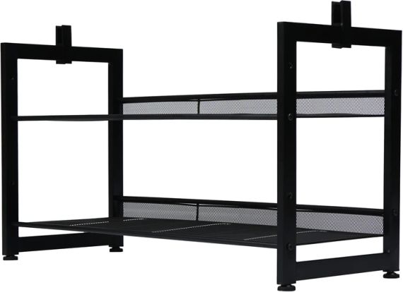 Полка для обуви 2 уровня 74×30.5×43 см черная Eco Fabric EF-7529-2 | Зображення 6
