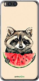 Чохол на Xiaomi Mi Note 3 Єнотик з кавуном "4605u-978-2448"