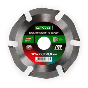 Диск пиляльний для дерева з твердосплавними напайками 125х22.2 мм 6Т APRO 8300991