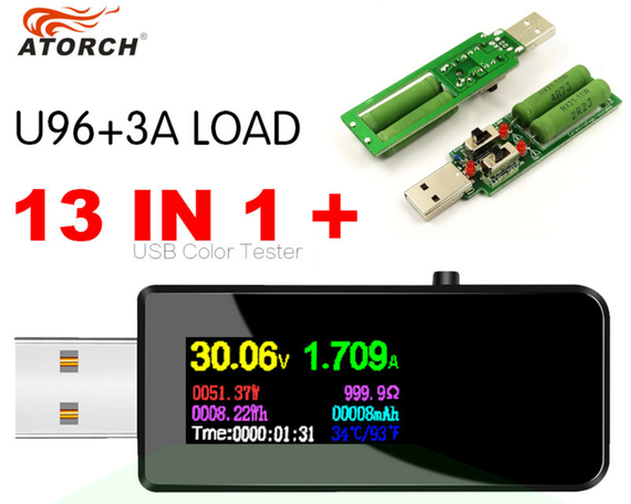 USB тестер Primo Keweisi KWS-MX18 + нагрузочный резистор 1A/2A/3A | Зображення 1