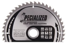 Диск пильный по дереву 235х30 мм 48T Makita Makblade Plus qulet cutting B-09519