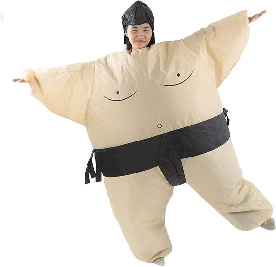 Костюм борця сумо надувний для дорослих, гумористичний образ для виступів, карнавалу, вечірок, Хелловіну 150–190 см | Зображення 6