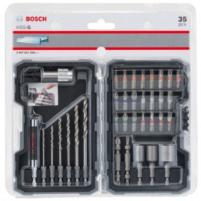 Набор сверл и бит Bosch PRO-Mix Metal, 35 ед, с магнитным держателем (2.607.017.328) | Зображення 1