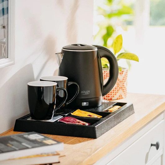 Електрочайник + 2 чашки та піднос ADLER AD 1387 1Л 1300Вт UL-60 | Зображення 2