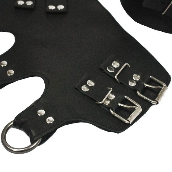 Поножи манжеты для подвеса за ноги Art of Sex Leg Cuffs For Suspension из натуральной кожи, Черный, One Size | Зображення 4