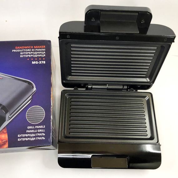 Бутербродниця MAGIO MG-378 750 Вт з антипригарним покриттям, Настільний гриль електричний-притискний | Зображення 9