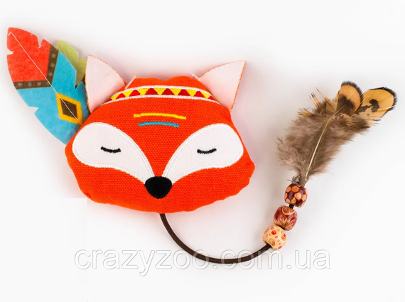 М'яка іграшка для котів EcoToys Лиса з котячою м'ятою 10x7.5 см | Зображення 1