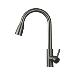 Змішувач для кухні Mixxus SUS-014-B Graphite з висувною лійкою (MI6564)