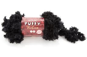 Пряжа Alize Puffy Furlove No 60 (Алізе Пуффі Фурлав) хутряна пряжа з петельками для в'язання руками, 100 г / 6.3 м
