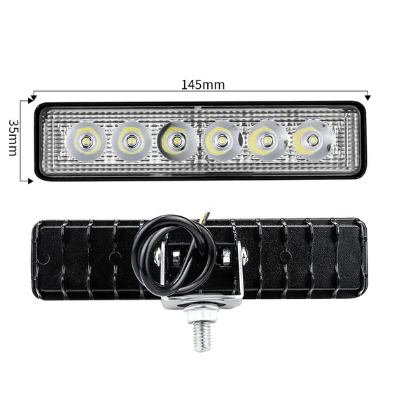 Додаткова світлодіодна LED-фара, лінза, 18 W, 135 х 45 мм, 9-30 B | Зображення 1