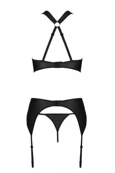 Комплект нижньої білизни в сіточку AMANDA SET black S/M - Passion Sex Aura | Зображення 3