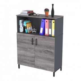 Тумба офисная Loft Design LTO-900-1200 антрацит дуб палена