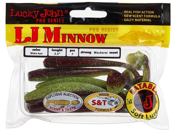 Виброхвосты съедобные LJ Лаки Джон Pro Series Minnow 3.3in /T44 7шт. | Зображення 1