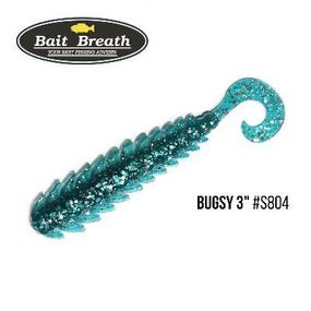 Силіконова приманка, Їстівний силікон Bait Breath BUGSY 3" Rock Soul (11 шт.) (S804 Clear blue /Shilver)