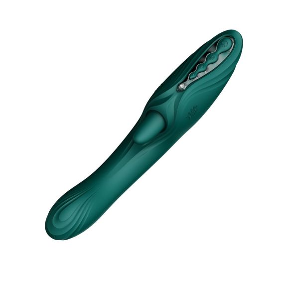 Смарт-вибратор Zalo Ares Turquoise Green, подогрев, 3 мотора, язычок для клитора, стимуляция точки G sexstyle | Зображення 2