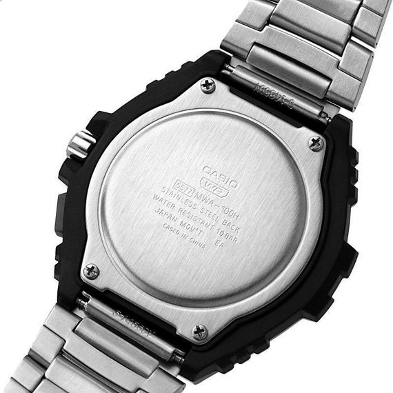 Чоловічі сталеві наручний годинник Casio оригінал Японія Collection MWA-100HD-1AVEF зі сталевим браслетом | Зображення 4