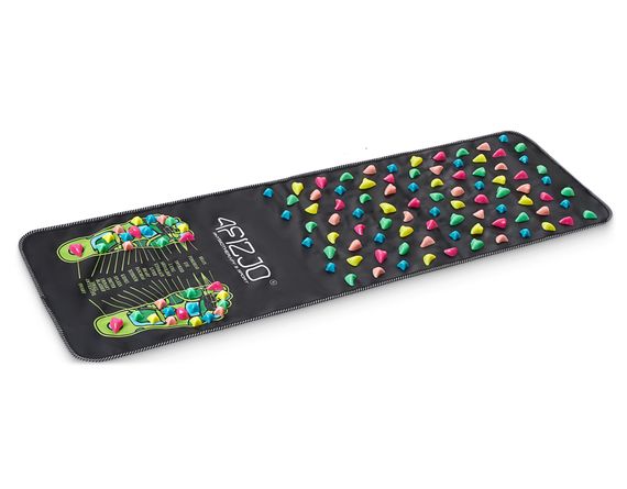 Килимок ортопедичний 4FIZJO 120 x 35 см з каменями для масажу ніг Black (P-5905973403160)