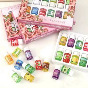 Набор эфирных масел 12 шт.,в стеклянных флаконах / Натуральные аромамасла для аромалампы, массажа, SPA и дома