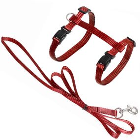 Поводок со шлейкой для котов Flamingo Cat Harness and Leash Ziggi, красный