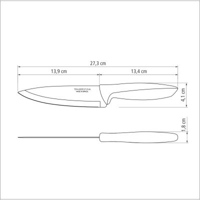 Кухонний ніж Tramontina Plenus Light Grey Chef 152 мм (23426/136) | Зображення 2