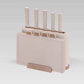 Набор кухонных ножей с подставкой и разделочными досками Maestro MR-1412-BEIGE, 10 предметов