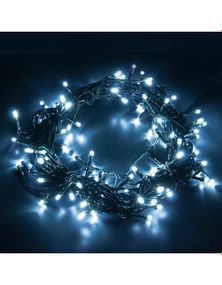 Світлодіодна гірлянда електрична Led на 300 світлодіодів з контролером чорний провід Білий