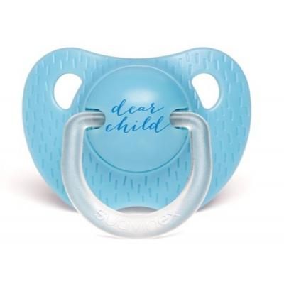 Пустышка Suavinex Смысл жизни 6-18 мес голубая (303324)