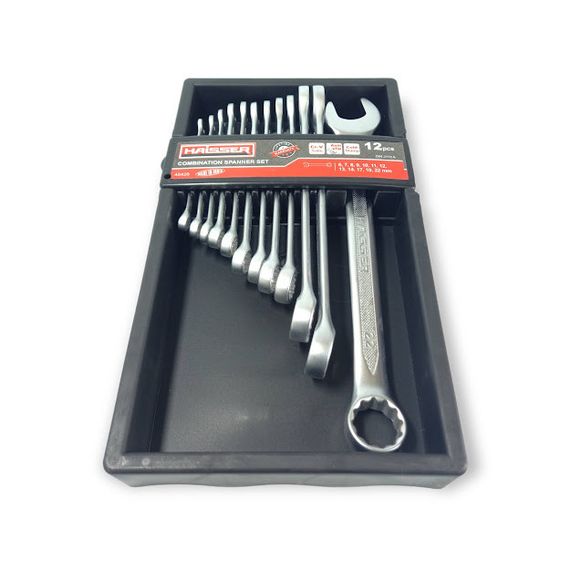 Набір ключів комбінованих HAISSER 12 шт. Холодний Штамп (6-14, 17, 19, 22 мм) (арт. 48428) | Зображення 2