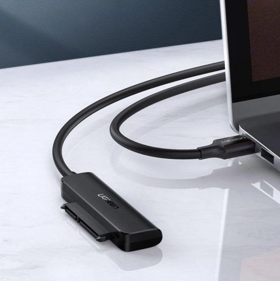 Кабель адаптер Ugreen CM321 SATA-USB 3.0 для подключения HDD/SSD 2.5" дисков - Black | Зображення 3