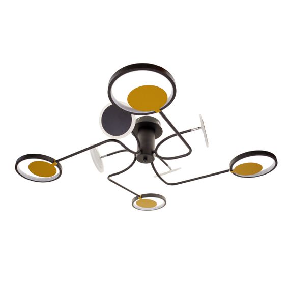 Люстра потолочная в спальню LED 50W WW+NW+CW BK (BR-01 657C/8) | Зображення 1