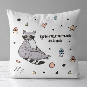 Подушка габардинова з принтом Фантастична жінка 40x40 (4P_20F022)