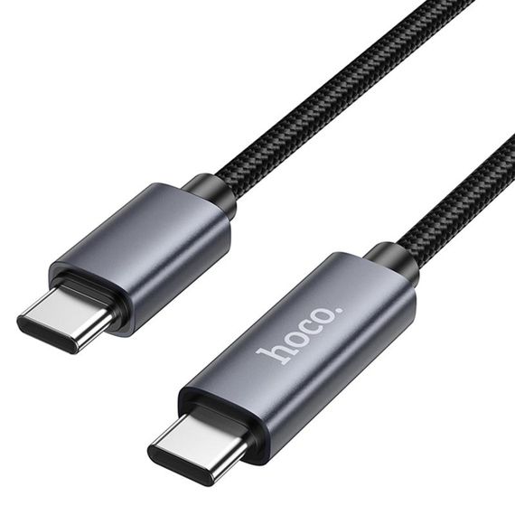 Дата кабель Hoco X112 Favor with display Type-C to Type-C 60W (1m) Black | Зображення 2
